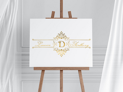 Classic Wedding Logo bespoke wedding logo custom monogram custom wedding logo design illustration logo luxury logo luxury wedding logo wedding logo wedding monogram