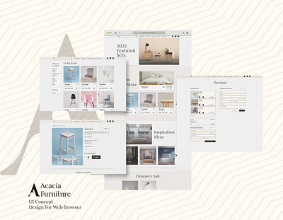ACACIA Furniture Complete Design Concept app branding design ecommerce furniture marketing ui ux