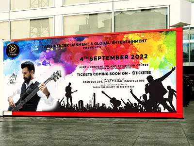 Billboard Design for Concert in Australia 3d 3d design atif aslam australia banner billboard billboard design branding concert creative design graphic design illustration logo music rollup signage typography vector