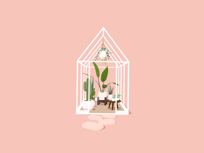 Day 89-92 Greenhouse 100daysofvr 100daysofvrbytx 3d greenhouse houseplants oculus quill quillustration the100dayproject virtual animation vr watchinvr