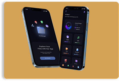 File Manager App app branding design graphic design illustration typography ui ux vector