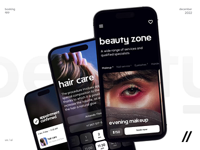 Beauty Salon Mobile IOS App android animation app app design app interaction appointment beauty book dark theme dashboard design ios mobile mobile app mobile ui motion online salon ui ux