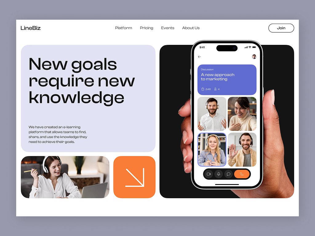 E-learning Landing Page by Ronas IT | UI/UX Team on Dribbble