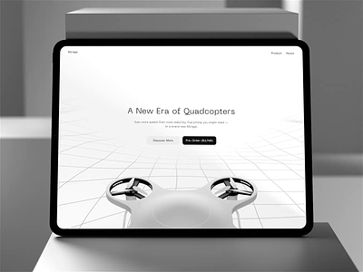 Quadcopter Product Website Animation 3d motion product product design quadcopter transition web web design website animation