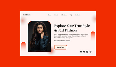 Fashion Website Template Design design fashion graphicdesign style template websitedesign websitetemplate