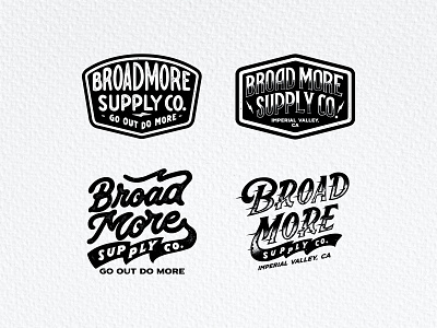 Broadmore Supply Co. badge badge design branding customlettering design graphic design handdrawn handlettering lettering logo logotype motion graphics patch design typography vintagedesign