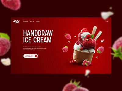 Promotional website "ICE CREAM" design ui ux