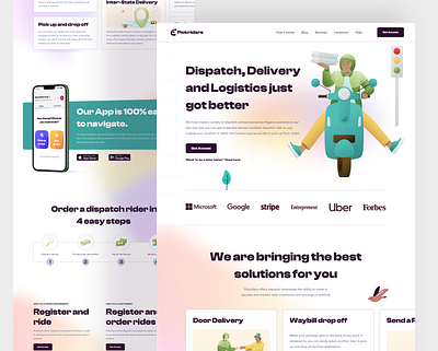 Pickriders Early Access Page 3d animation branding courier delivery design dispatch inspiration landing page motion graphics ui