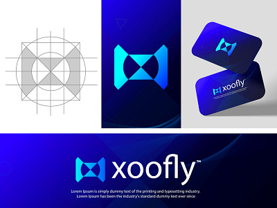 Xoofly app logo design brand design brand identity branding design flat design graphic design illustration logo