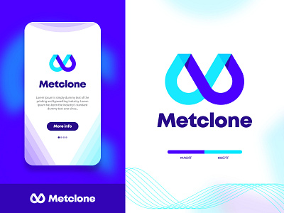 Metclone app logo design brand design brand identity branding design flat design graphic design illustration logo