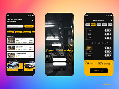 e-Parking App Concept app branding car concept design e parking graphic design illustration logo new york parking typography ui ux vector