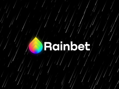 rainbet logo design unused a b c d e f g h i j k l m branding colorfull crypto crypto logo design drop illustration logo logo design logo designer logodesign logos rain rainbet raindrop