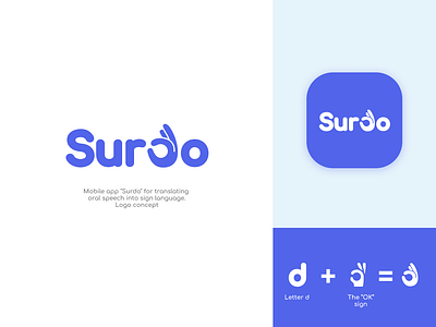 Logo concept Surdo app app branding design logo