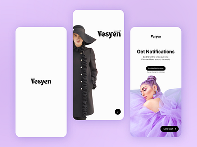 Fashion News Mobile Apps app design fashion homescreen minimalist ui mobile mobile apps nesw fashion news onboarding simple design ui uidesign uiux walkthrough