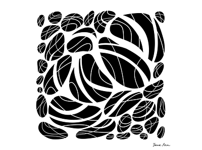 Sea Pebbles abstract abstraction blackandwhite book cover book illustration cover art design doodle doodling illustration ink inking inktober lineart pattern pebbles pebbles art sea pebbles simple art