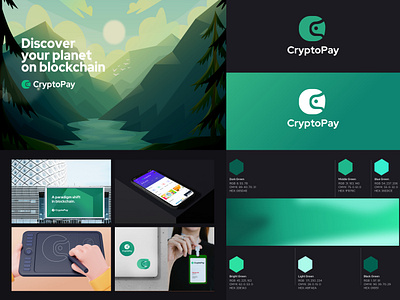 CryptoPay Brandbook branding design graphic design logo ui uiux