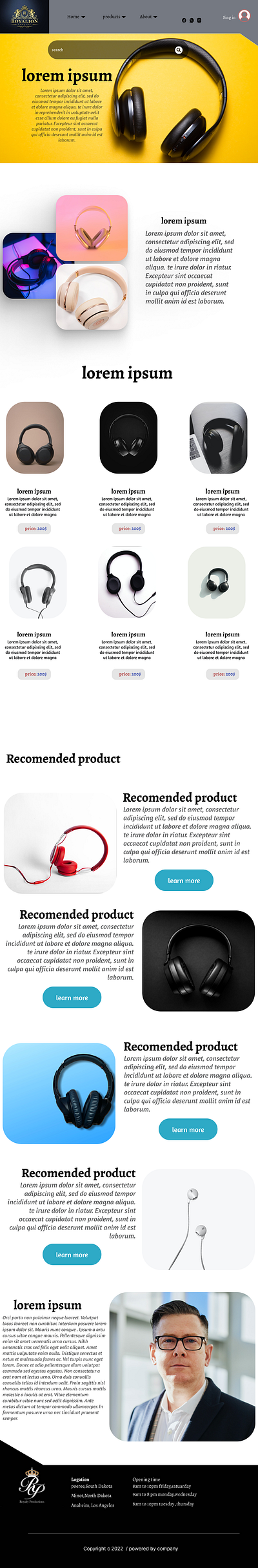 Headphone Store figma ui uiux webdesign website wordpress worpress