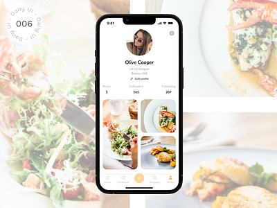 Daily UI Challenge - Day 6: Profile app branding design ui ux
