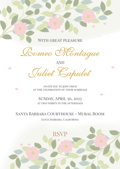 wedding invitation design graphic design illustration vector watercolor wedding invitation