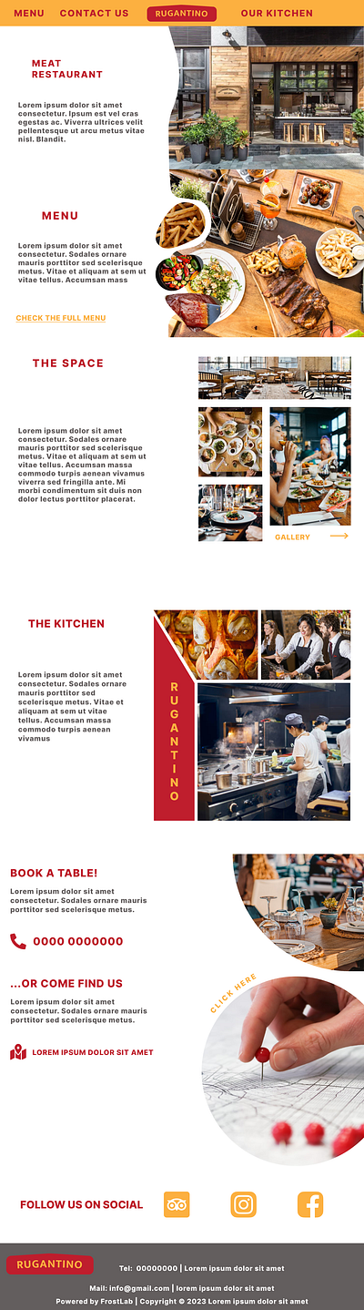 Restaurant website project food websites graphic design restaurant ui website design