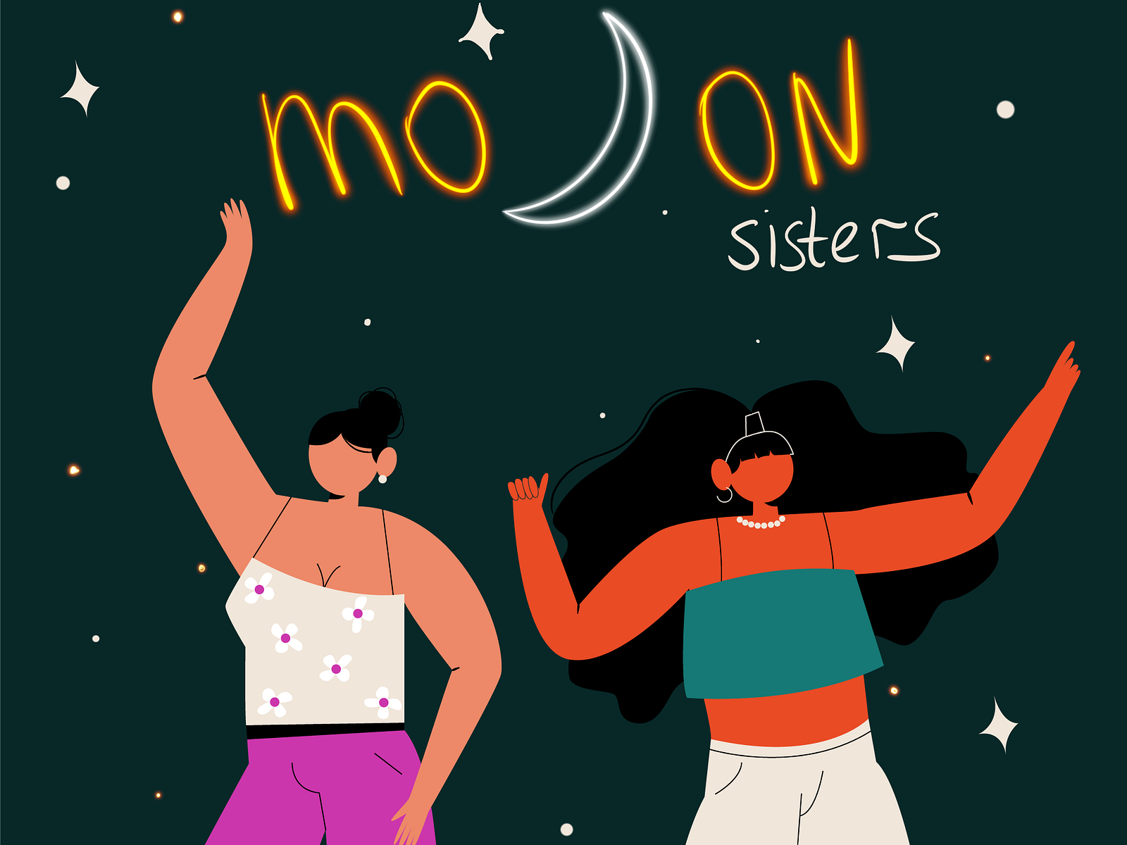 Moon Sisters by Anastasia Golikova on Dribbble