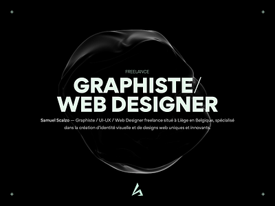 Personal portfolio redesign animation belgium dark freelance green minimal mint motion personal portfolio shape ui ux designer webdesigner website « samuel scalzo »