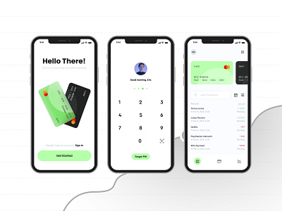 Banking App | Concept app bank banking card coin credit design finance financial fintech invisionapp minimal minimalist mobile money savings transactions transfer ui ux designer