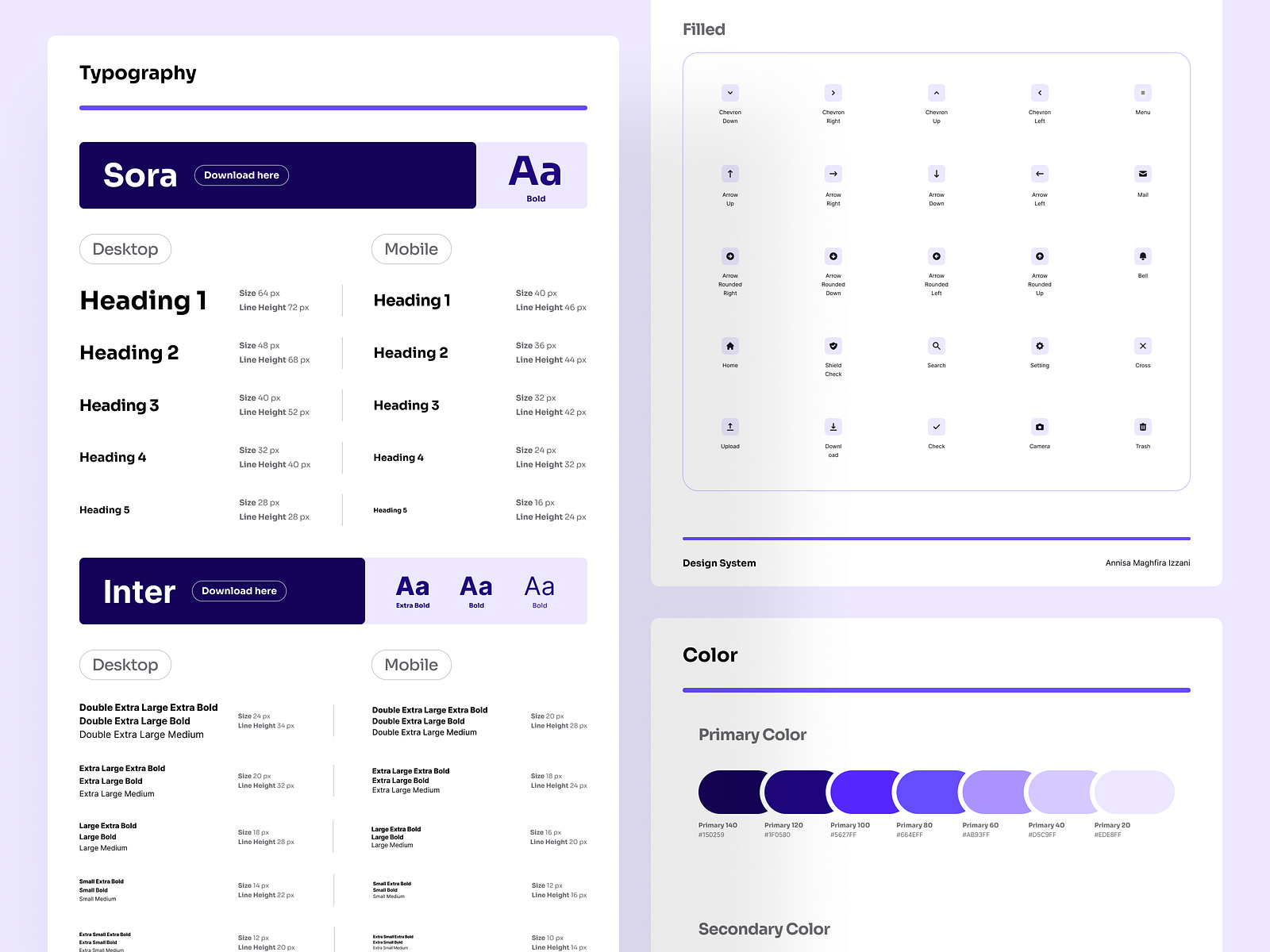 UI Design System by Annisa Maghfira Izzani on Dribbble