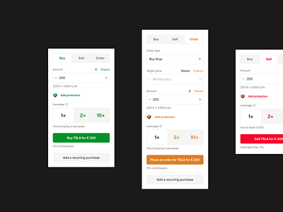 Sidebar Panel for Online Broker broker dashboard design financial fintech ui ux