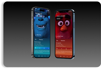 Movie App 3d app design graphic design typography ui ux vector