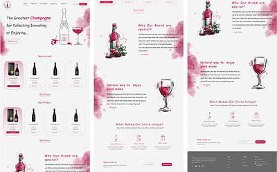 Champagne Store design figma ui ux