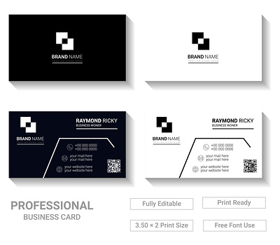 Modern Business Card Template Design print