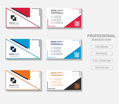 Modern Business Card Template Design print