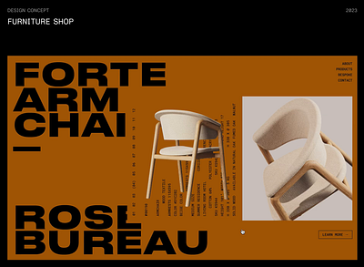 Furniture shop – Rose Bureau animation armchair chair color ecommerce furniture minimalistic shop