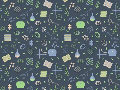 Science pattern decorative design education illustration lesson mind pattern science seamless simple study surface design texture