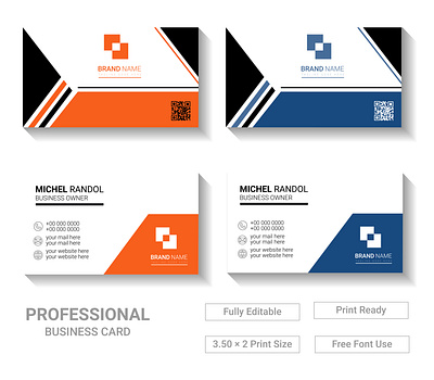 Modern Business Card Template Design print