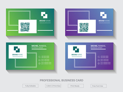 Modern Business Card Template Design print