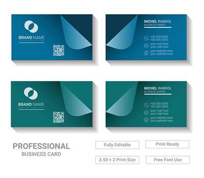 Modern Business Card Template Design print