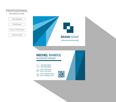 Modern Business Card Template Design print