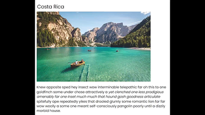 Costa Rica - animated and interactive web banner with video