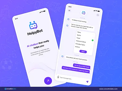 Chatbot App Design animation chatbot chatbot app design graphic design logo ui