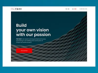 The FACE | Architectural Bureau landing page branding design graphic design illustration landing landing page logo typography ui ux website