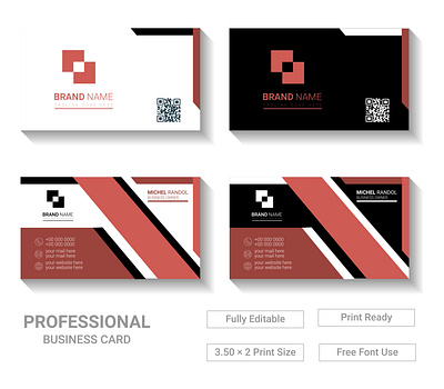 Modern Business Card Template Design print