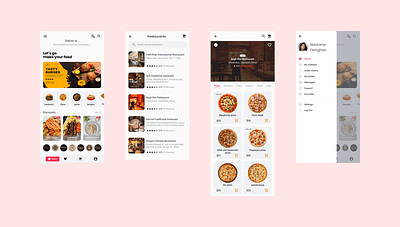 Design for Fast-food ordering app design figma graphic design photoshop typography ui ux