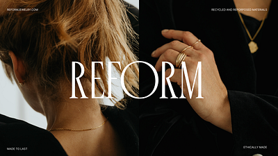 Brand identity for REFORM - a sustainable jewelry brand brand design brandidentity branding consciousbrands design graphic design identitydesign logo logodesign logotype