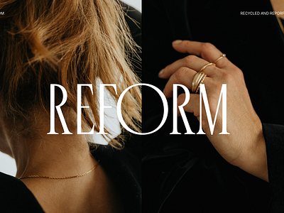 Brand identity for REFORM - a sustainable jewelry brand brand design brandidentity branding consciousbrands design graphic design identitydesign logo logodesign logotype