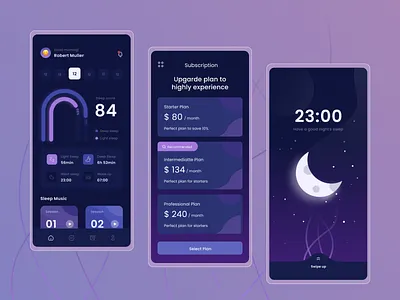 Sleep Tracker Mobile App app design app development app ui app ui design application design application ui canada dark app dark mode app design mobile app design mobile application sleep app sleep tracker sleep tracker app sleep tracking app ui ui designer ui ux designer
