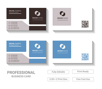 Modern Business Card Template Design print