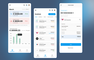 Invoice management mobile app casestudy design mobile productdesign saas userexperience ux