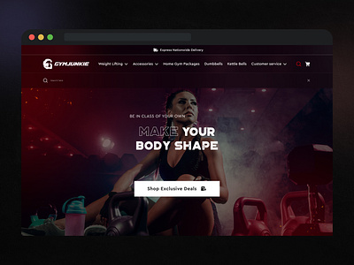 GYMJUNKIE Shopify Website banner dsign branding colors ecommerce design eye catching design figma filter graphic design hero section home design icons illustration landing page logo product page shopify design typography ui ui ux ux design